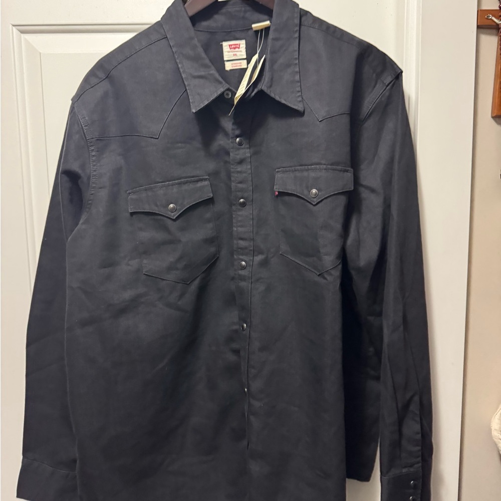 Levi's Black Denim Shirt 3xl NWT